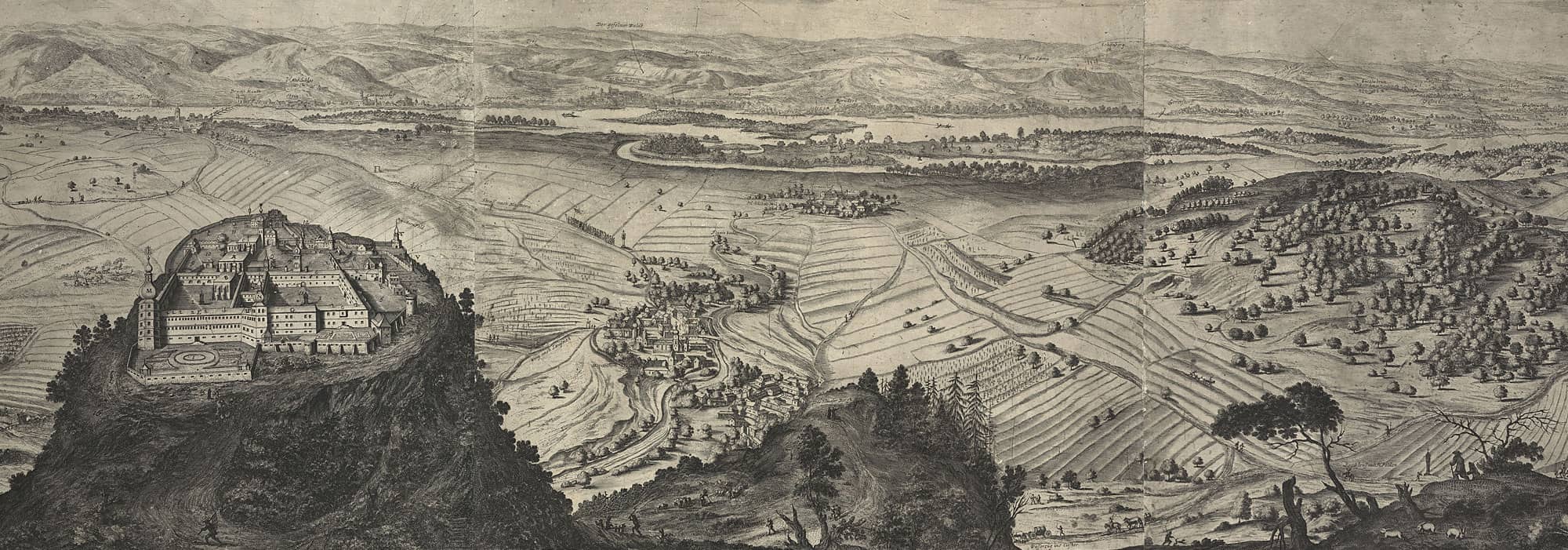 Ansicht des mittelalterlichen Klosters / Bernhard Rameder